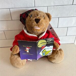 Vtg Beverly Hills Story Telling Animated Christmas Teddy Bear Twas The Night NEW